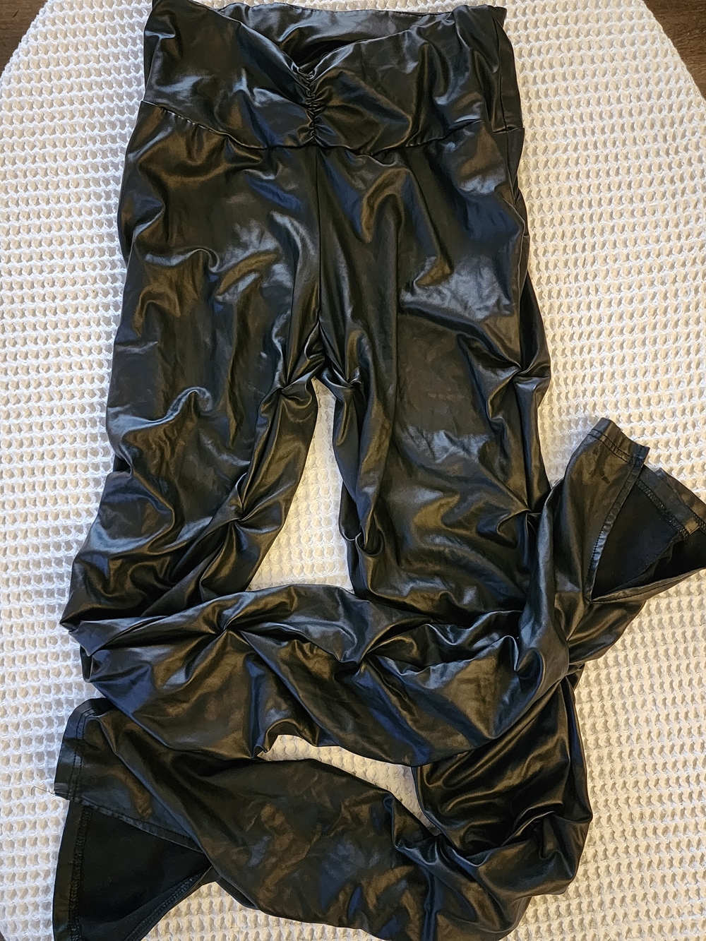 Black Faux Leather Leggings